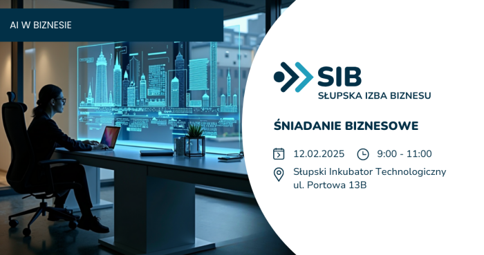 Baner promocyjny wydarzenia Śniadanie Biznesowego 2025/02